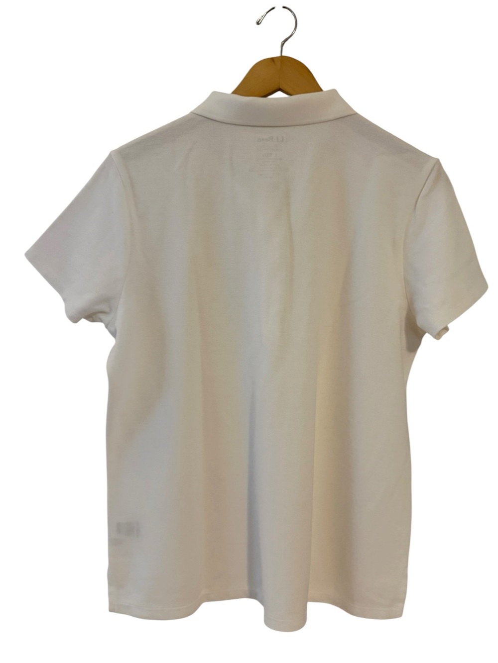 NWT L.L. Bean Cotton Short Sleeve Polo Shirt White Size Large - Picture 5 of 9